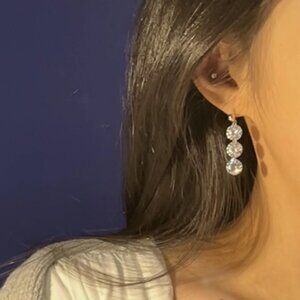 Simple Diamond Drop Earrings • Hypoallergenic • Tarnish Free